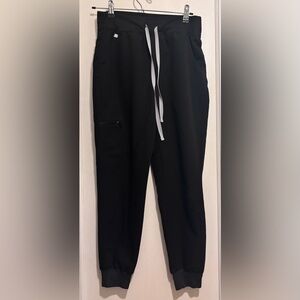 Figs Zamora Black Joggers Scrub Pants size S